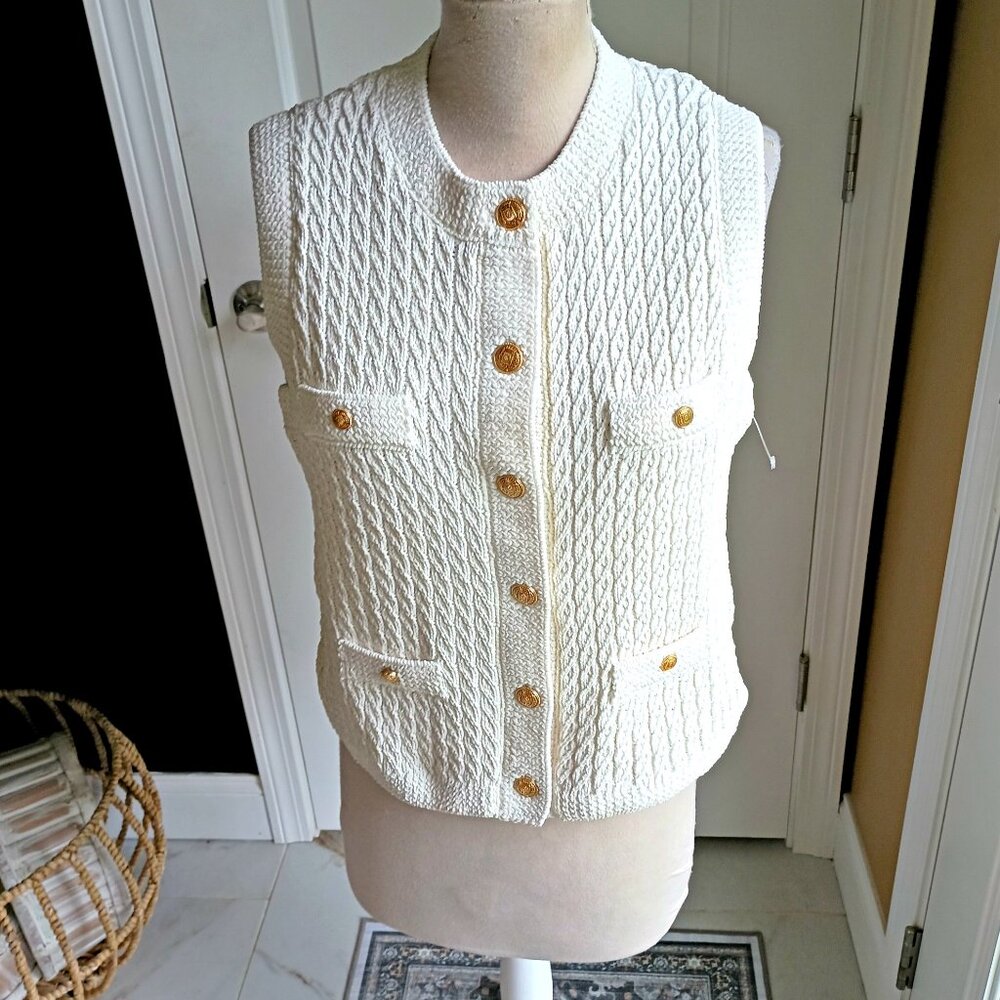 NEW! OLD MONEY Sleeveless SWEATER SZ L
